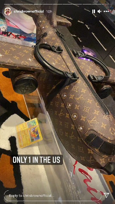 Chris Brown Says He Has The Only $39K LV Airplane Bag In The US
